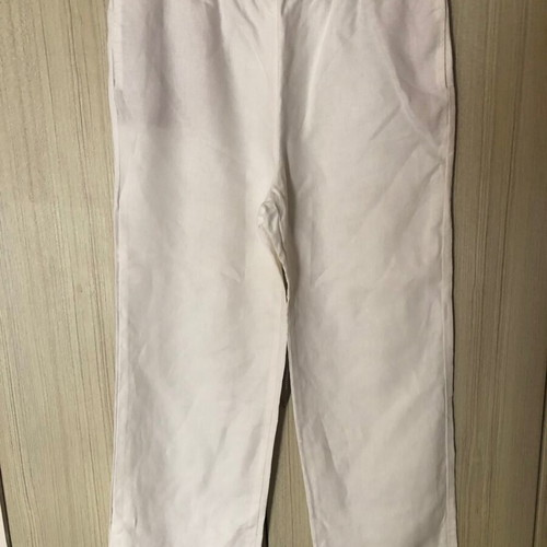 Aspesi linen white pants size L like new with elastic waist