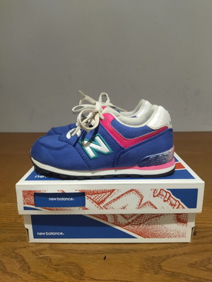 New Balance 574 αθλητικά παπούτσια σαν καινούργιο, μέγεθος 25, μπλε και ροζ