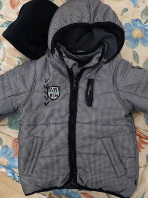 Children's gray jacket used, 18-24 months, thick