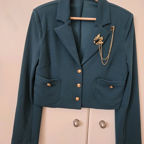 Cropped jacket Raccar like new, cypress green