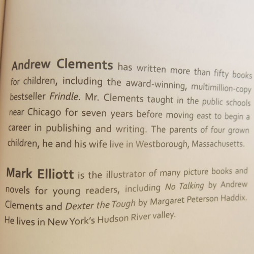 No Talking book by Andrew Clements used, in English