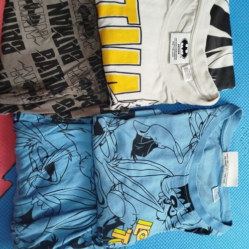 Boys' summer short-sleeve pajamas used, size 134-140, pack of 2