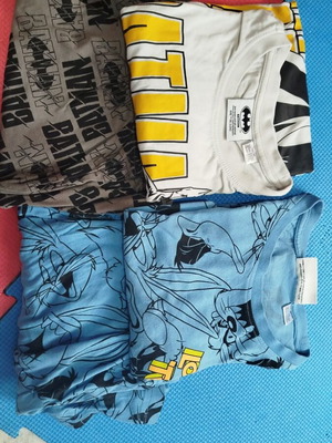 Boys' summer short-sleeve pajamas used, size 134-140, pack of 2