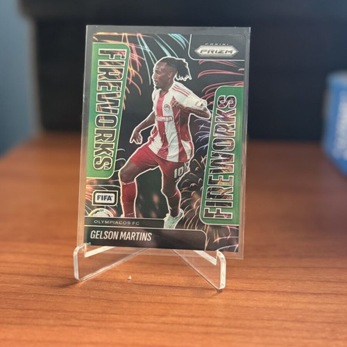 2025 Panini Prizm FIFA Gelson Martins Green/5 Olympiacos card