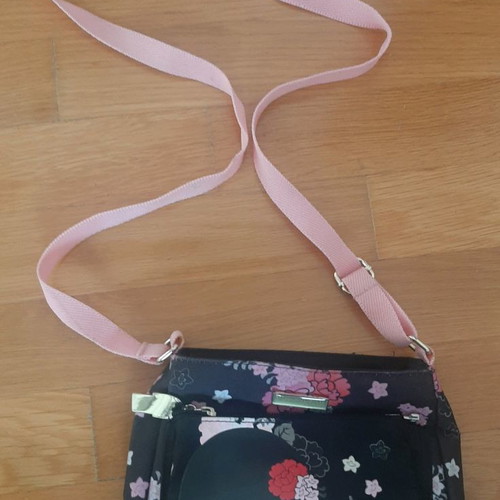 Kimmidoll shoulder bag black used with stains on strap