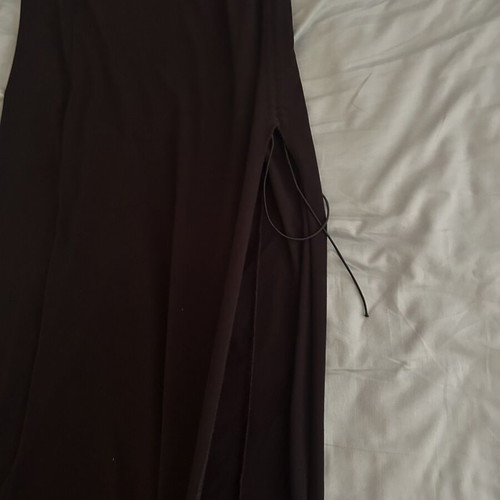Long skirt with slit used, black, size M