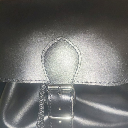 Leather backpack black new, handmade, shoulder bag