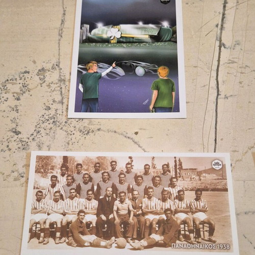 Panathinaikos Collectible Postcards set of 4 new by Belle-Epoque