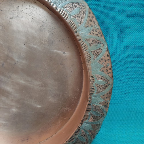 Copper tray used, large, 46cm diameter