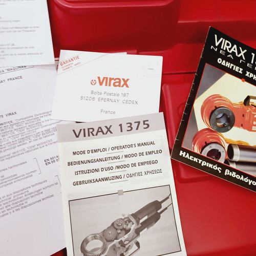 Virax Electric Threader Set like new, ½"-2" with 6 dies