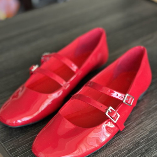 Bershka red women's ballerina shoes, size 39