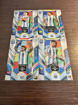 Panini FIFA 365 Adrenalyn XL 2026 Argentina Team Lot 4 Power Cards with Messi