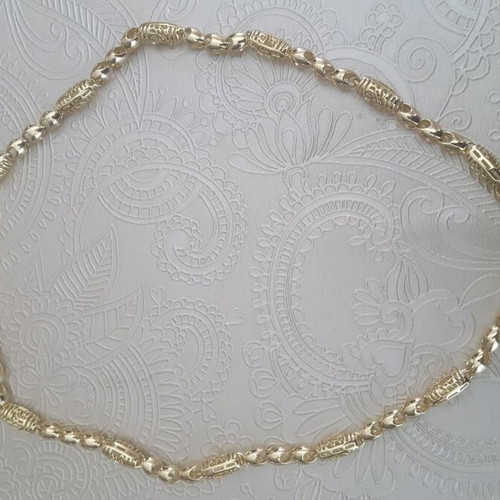 Men's necklace 55 cm new, gold-colored