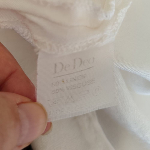Vintage white sleeveless top linen viscose XL like new
