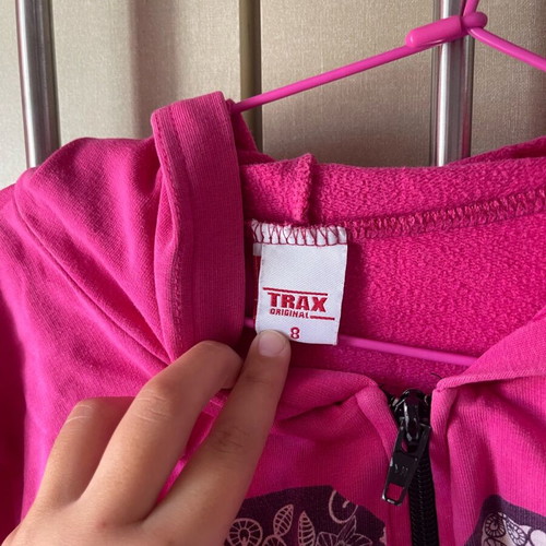 Girls' cardigan 8 years used, pink, size 128 cm