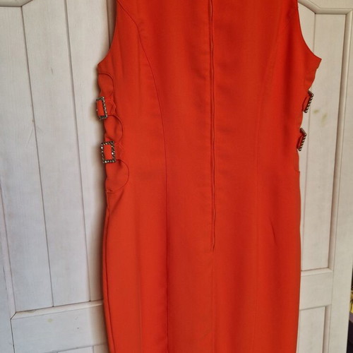 Vera Mont France orange dress medium/large like new