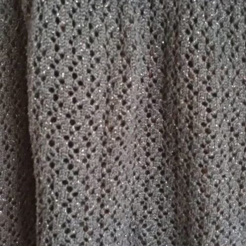 Knitted blouse dress used, size M, black with silver thread