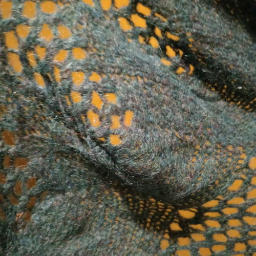 Benetton wool scarf very long and wide new, turquoise