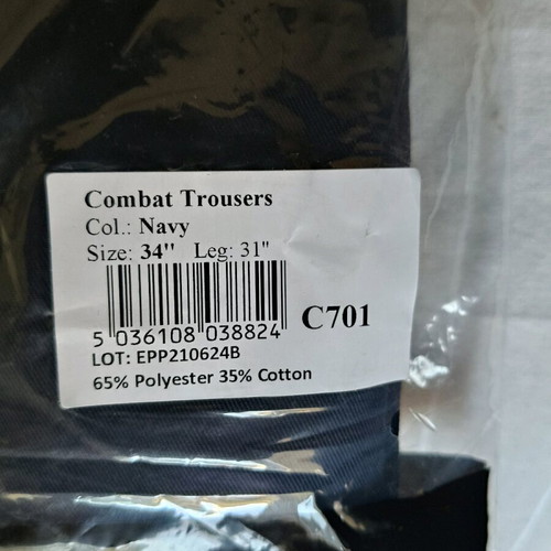 Portwest C701 Work Trousers new, size 34" medium, with reflectors