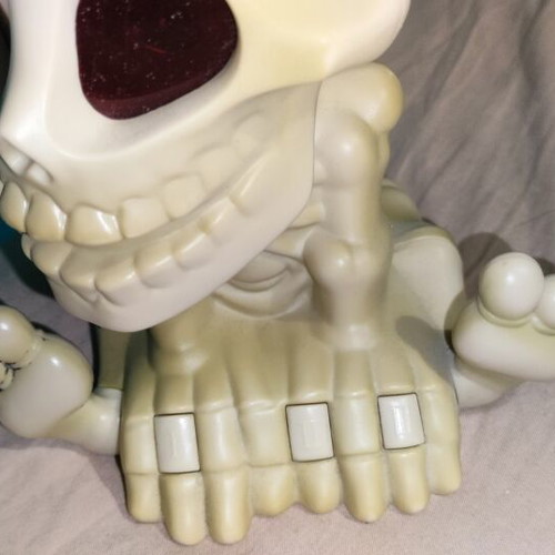 Ghost Hunter toy used, rotating skeleton with laser gun