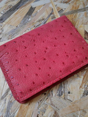 Leather notebook cover red new