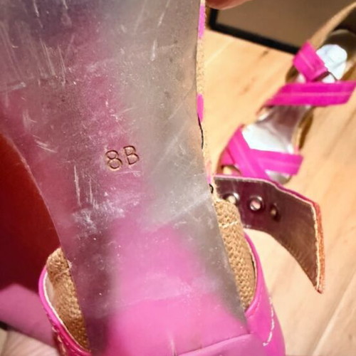 Charles Footwear pink platform sandals size 38 used