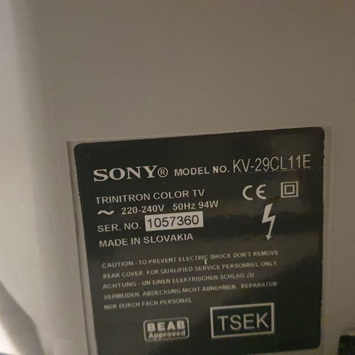 Sony Trinitron 29" CRT TV used, ideal for retro gaming