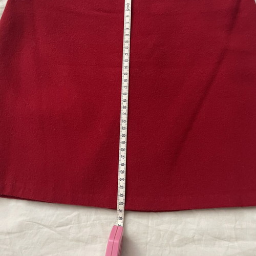 Winter red mini skirt size S used