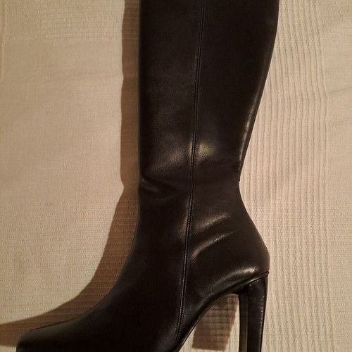 Boheme leather women's boots size 38 new, black, 48 cm high
