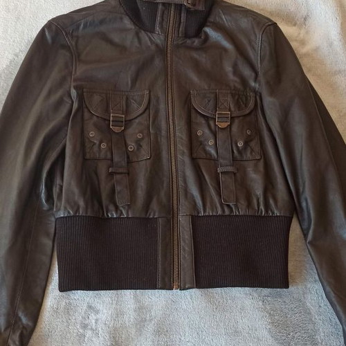 Mexx Fashion women's leather jacket like new, size M, brown