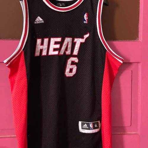 NBA Lebron James Heat 6 basketball jersey, adidas, size XL