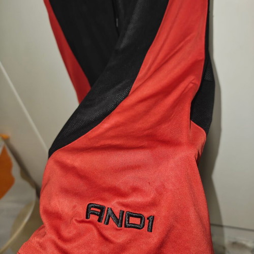 AND1 reversible basketball shorts 2XL like new, black and red