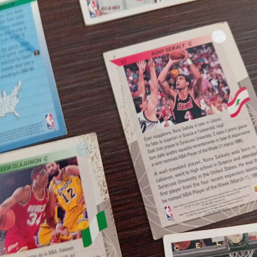 NBA cards 1990-1993 used, set of 14