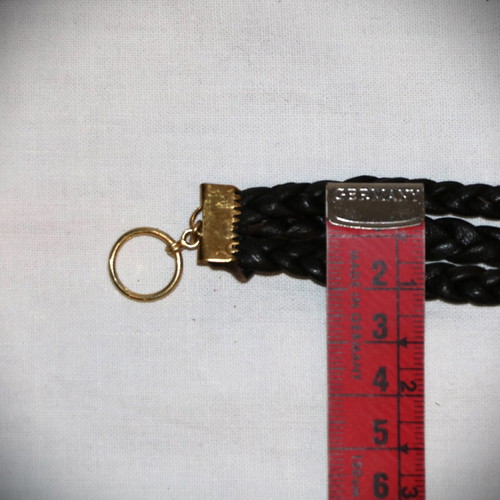 Jewelry bracelet made of genuine leather with 22K gold-plated clasp