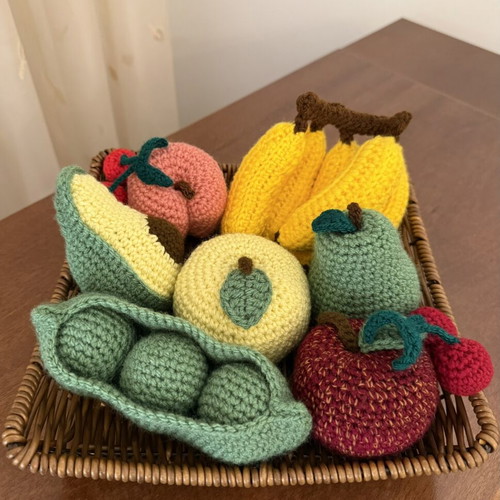 Handmade knitted fruit basket new
