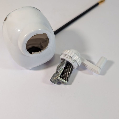 Sharpener with crank used with free pencil