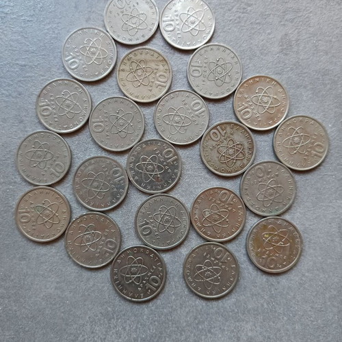 10 drachma coins used from Greece