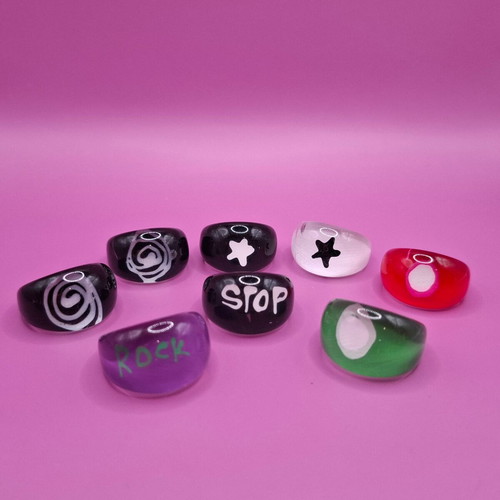 Rings like new, pack of 8, various designs