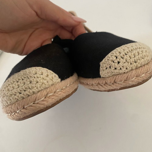 Shein flat espadrilles black used, size 38