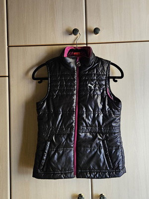 Puma children's vest jacket, black and purple, size 12 years
