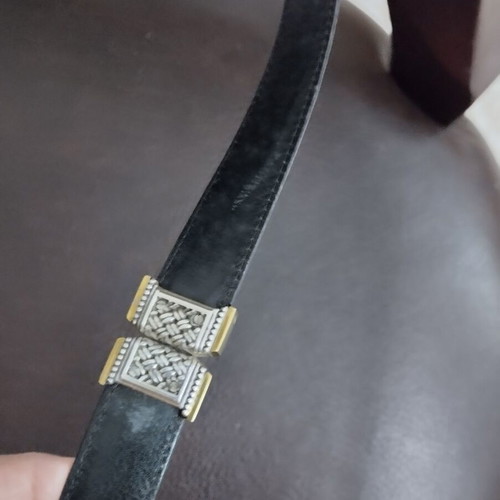 Double-sided belt black and brown like new, 95 cm
