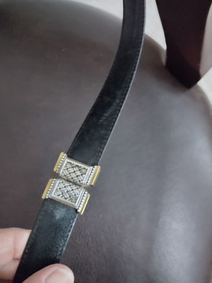Double-sided belt black and brown like new, 95 cm