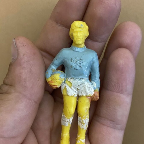 Bozo series AEK football goalkeeper figure from 1970s