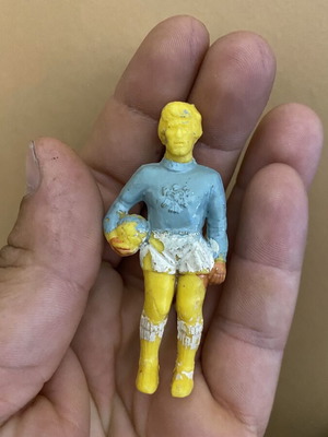 Bozo series AEK football goalkeeper figure from 1970s