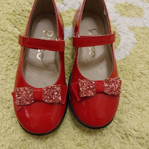 Ricco red patent leather ballerinas like new, size 28