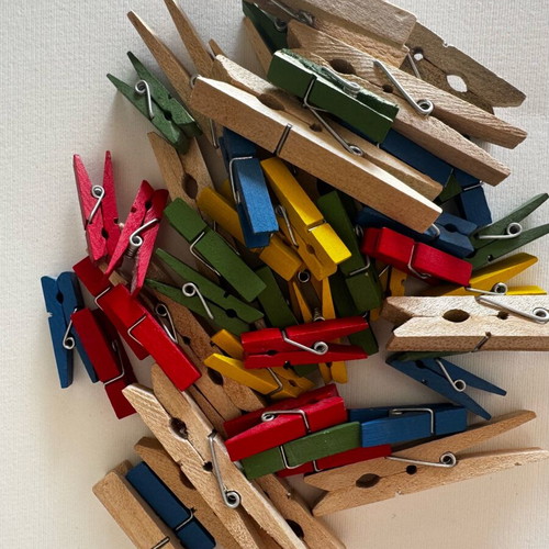 Wooden decorative clothespins pack like new
