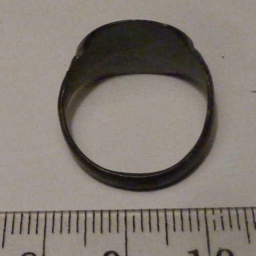 Antique Revival Bronze Ring with Cross used