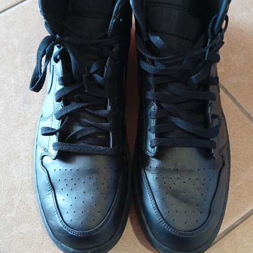 Nike Air Jordan 1 Mid athletic shoes like new, size 50.5, black