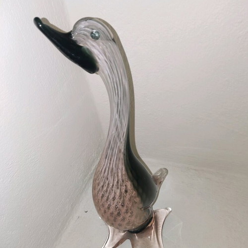 Murano large swan 32 cm like new, crystal decoration