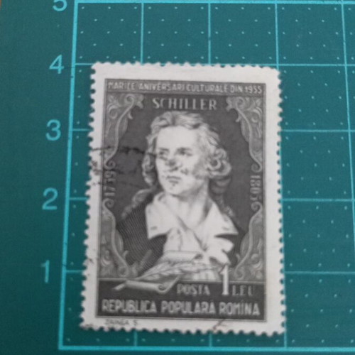 Romania 1955 stamp like new, poets and novellists